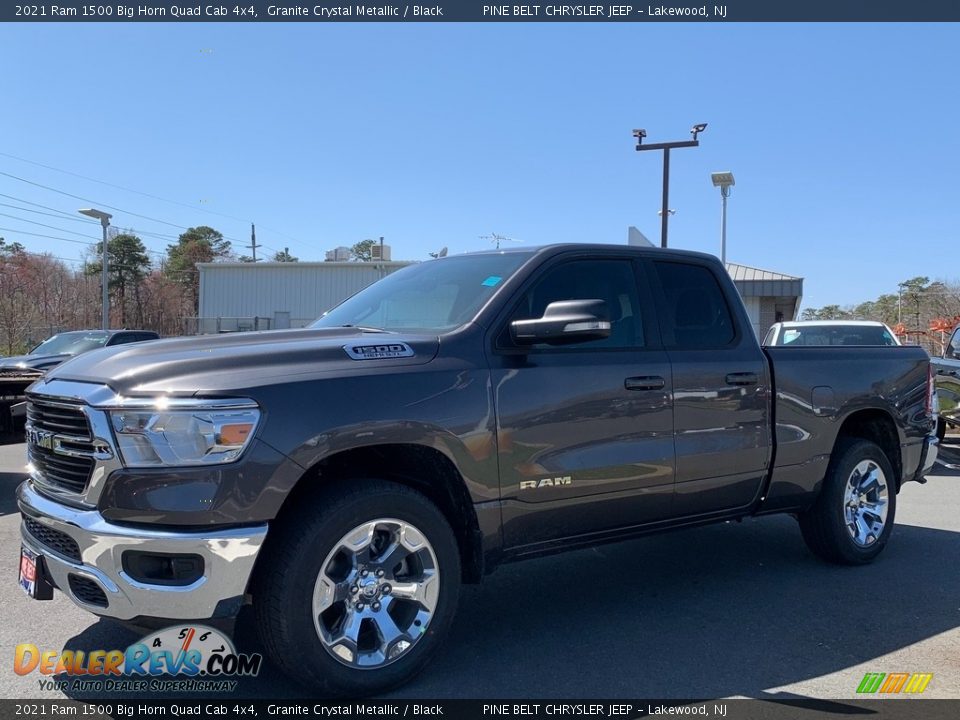 2021 Ram 1500 Big Horn Quad Cab 4x4 Granite Crystal Metallic / Black Photo #1