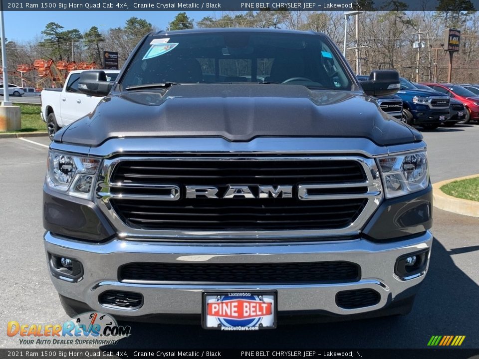 2021 Ram 1500 Big Horn Quad Cab 4x4 Granite Crystal Metallic / Black Photo #3