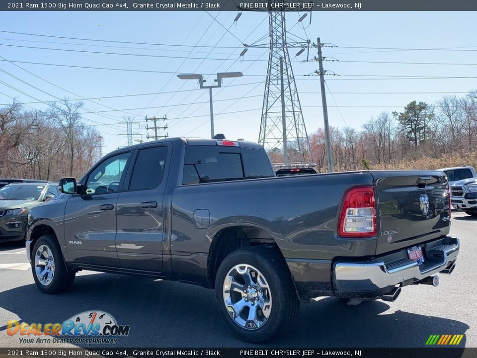 2021 Ram 1500 Big Horn Quad Cab 4x4 Granite Crystal Metallic / Black Photo #6