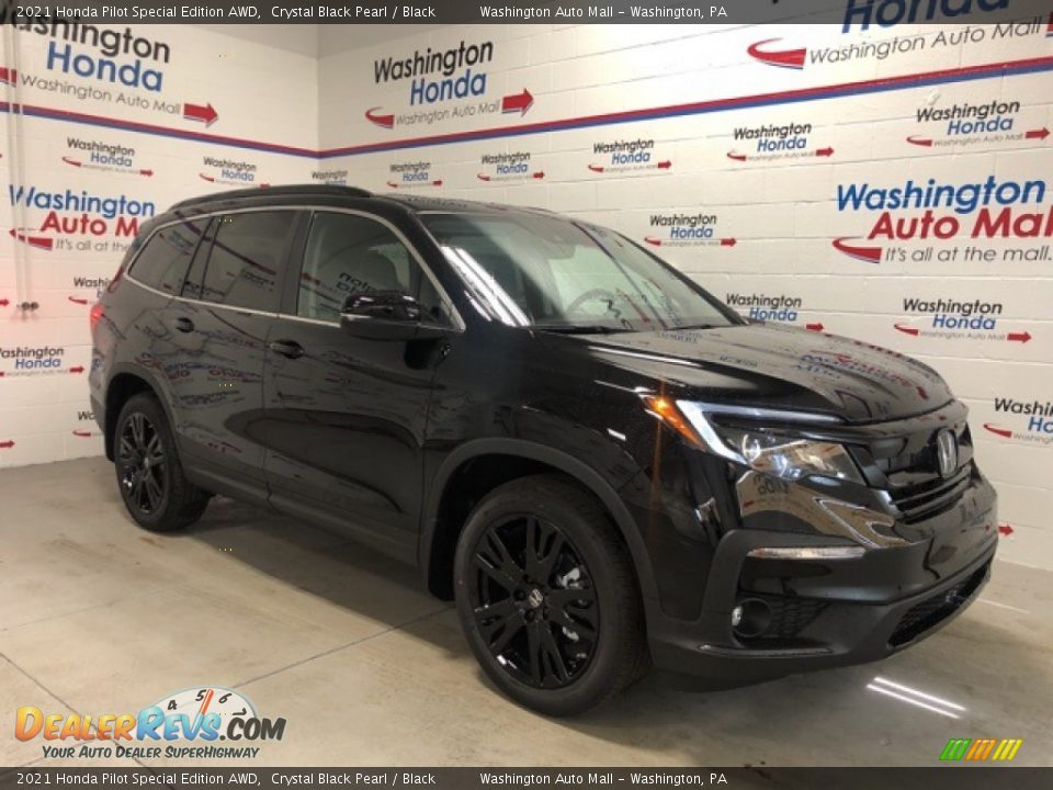 2021 Honda Pilot Special Edition AWD Crystal Black Pearl / Black Photo #2