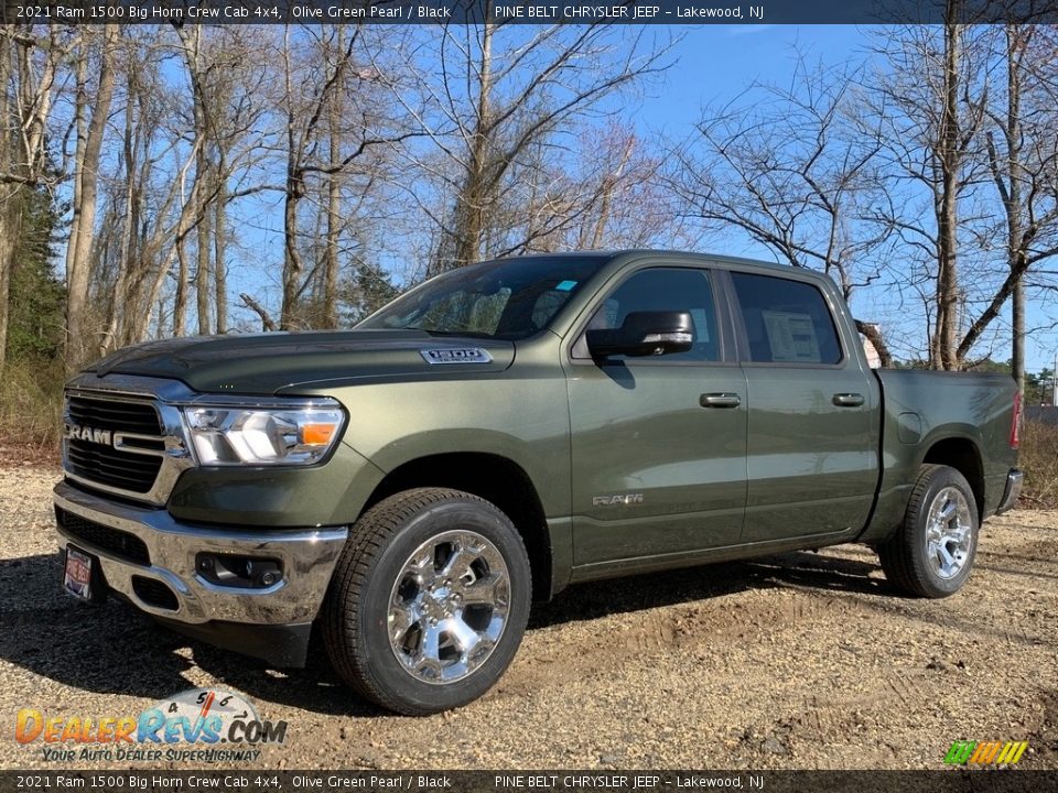 2021 Ram 1500 Big Horn Crew Cab 4x4 Olive Green Pearl / Black Photo #1