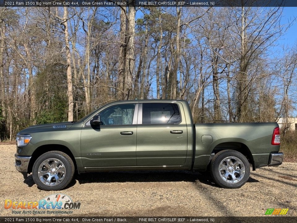 2021 Ram 1500 Big Horn Crew Cab 4x4 Olive Green Pearl / Black Photo #4