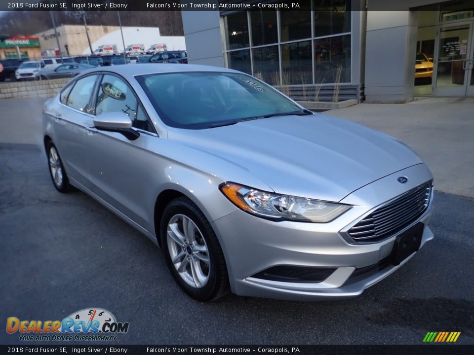 2018 Ford Fusion SE Ingot Silver / Ebony Photo #9