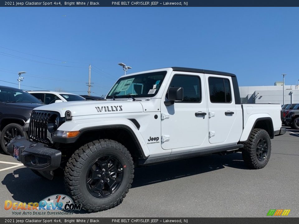 2021 Jeep Gladiator Sport 4x4 Bright White / Black Photo #1