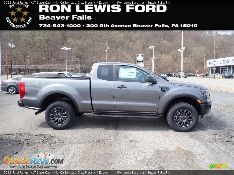 2021 Ford Ranger XLT SuperCab 4x4 Carbonized Gray Metallic / Ebony Photo #1