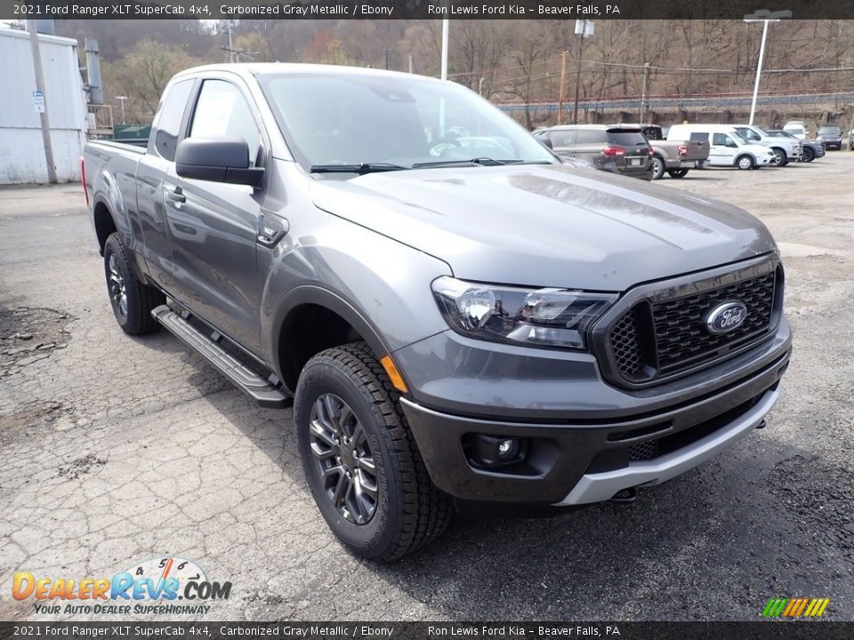 2021 Ford Ranger XLT SuperCab 4x4 Carbonized Gray Metallic / Ebony Photo #3