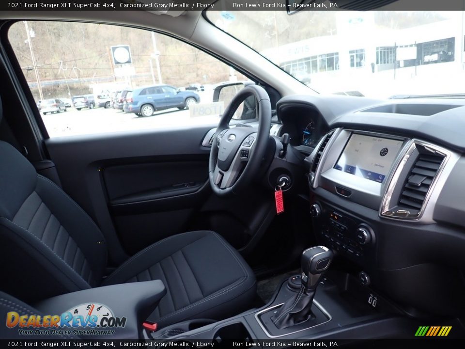 2021 Ford Ranger XLT SuperCab 4x4 Carbonized Gray Metallic / Ebony Photo #10