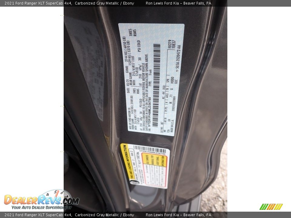 2021 Ford Ranger XLT SuperCab 4x4 Carbonized Gray Metallic / Ebony Photo #14