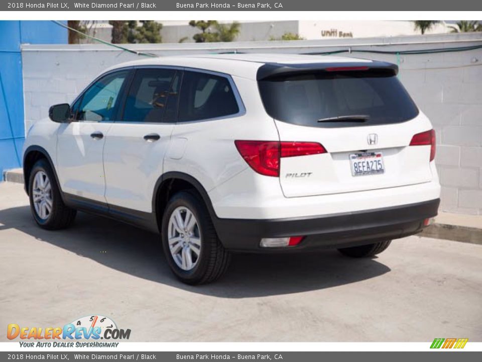 2018 Honda Pilot LX White Diamond Pearl / Black Photo #2