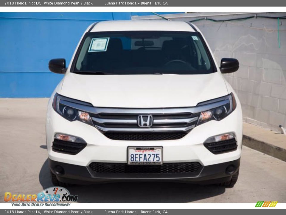 2018 Honda Pilot LX White Diamond Pearl / Black Photo #7