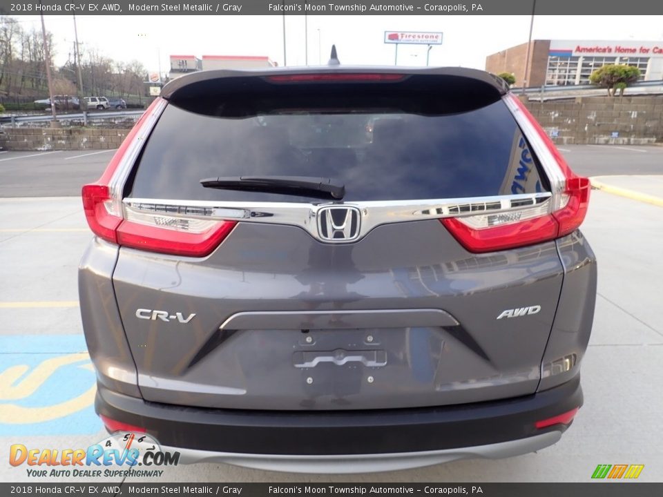 2018 Honda CR-V EX AWD Modern Steel Metallic / Gray Photo #3