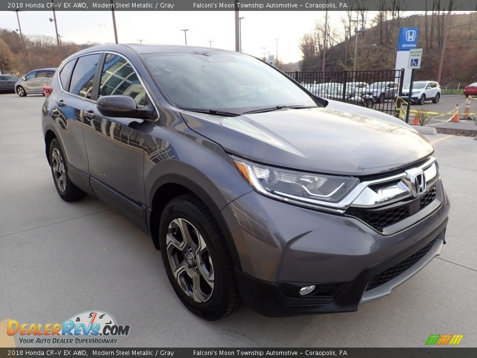 2018 Honda CR-V EX AWD Modern Steel Metallic / Gray Photo #6