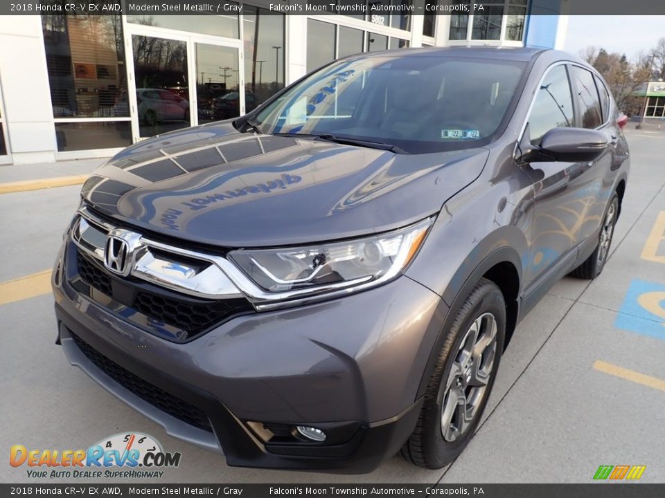 2018 Honda CR-V EX AWD Modern Steel Metallic / Gray Photo #8