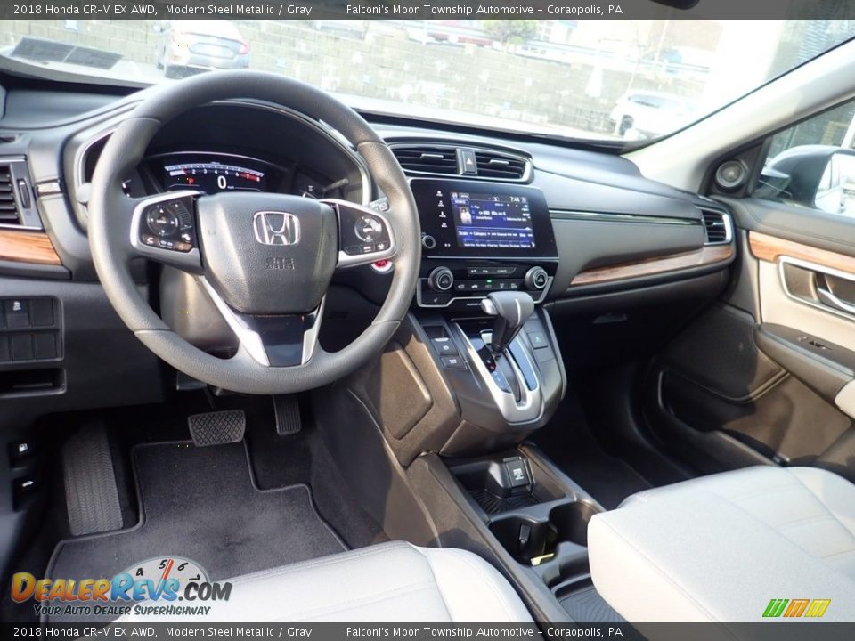 2018 Honda CR-V EX AWD Modern Steel Metallic / Gray Photo #16