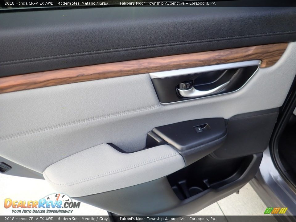 2018 Honda CR-V EX AWD Modern Steel Metallic / Gray Photo #17