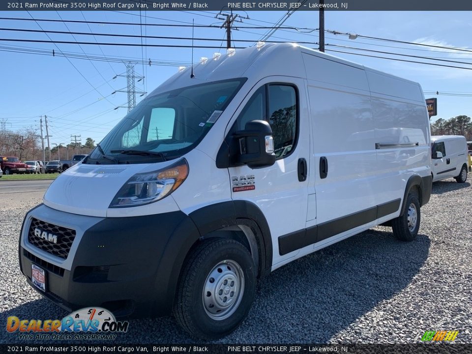 2021 Ram ProMaster 3500 High Roof Cargo Van Bright White / Black Photo #1