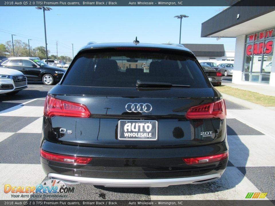 2018 Audi Q5 2.0 TFSI Premium Plus quattro Brilliant Black / Black Photo #4