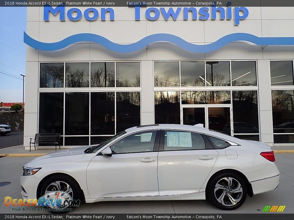 2018 Honda Accord EX-L Sedan Platinum White Pearl / Ivory Photo #1