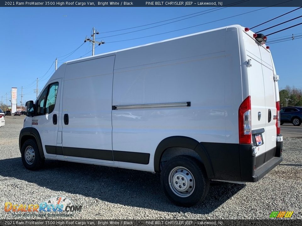 2021 Ram ProMaster 3500 High Roof Cargo Van Bright White / Black Photo #6