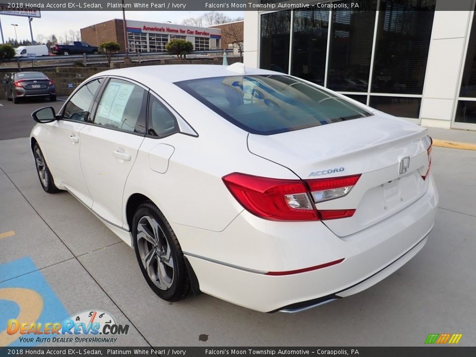 2018 Honda Accord EX-L Sedan Platinum White Pearl / Ivory Photo #2