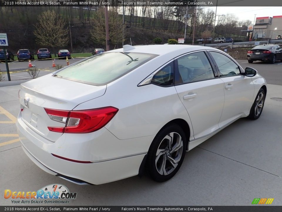 2018 Honda Accord EX-L Sedan Platinum White Pearl / Ivory Photo #5