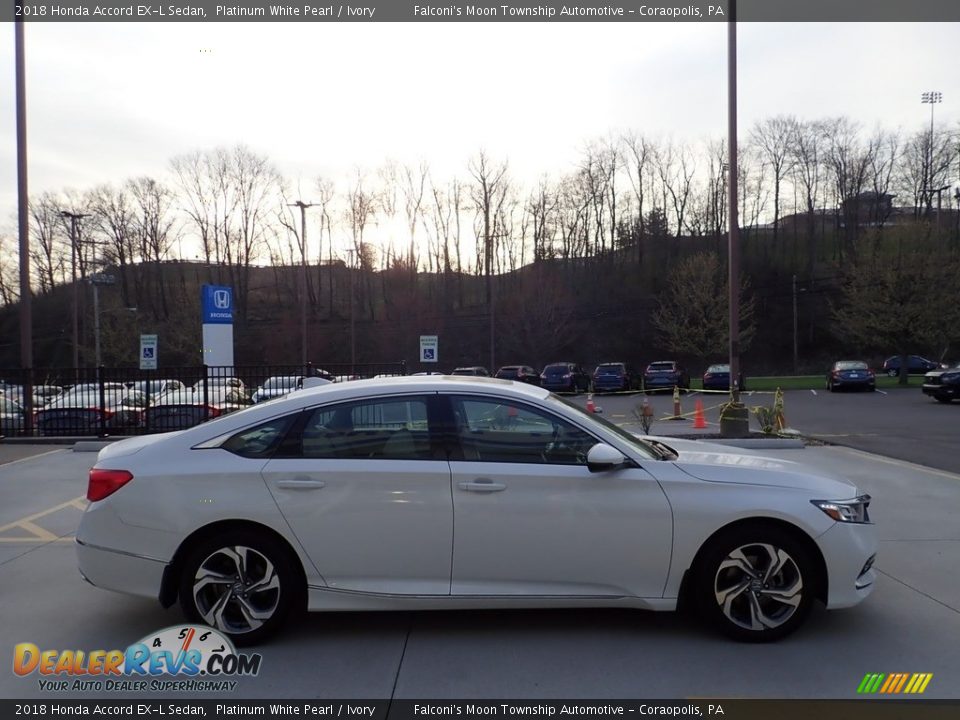 2018 Honda Accord EX-L Sedan Platinum White Pearl / Ivory Photo #6