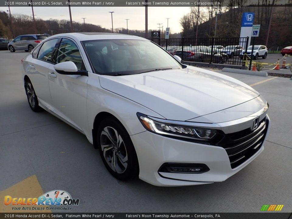 2018 Honda Accord EX-L Sedan Platinum White Pearl / Ivory Photo #7
