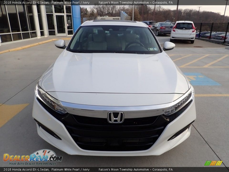 2018 Honda Accord EX-L Sedan Platinum White Pearl / Ivory Photo #8