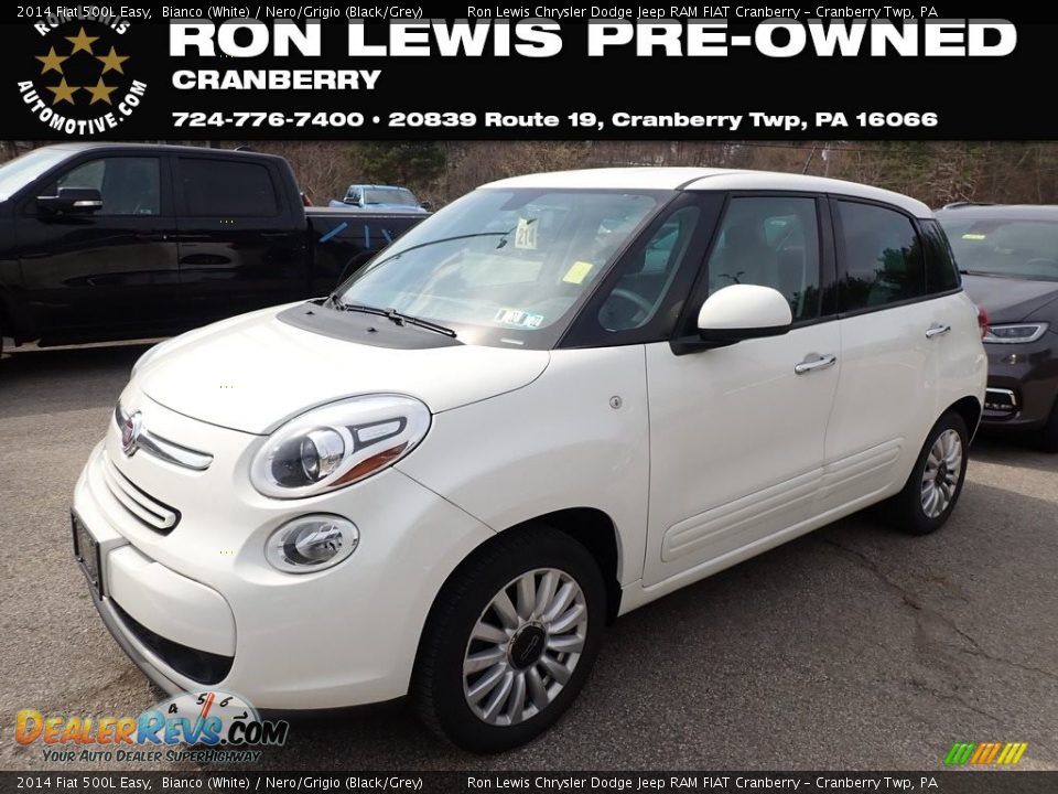 2014 Fiat 500L Easy Bianco (White) / Nero/Grigio (Black/Grey) Photo #1