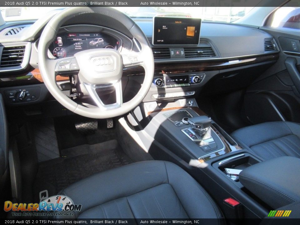 2018 Audi Q5 2.0 TFSI Premium Plus quattro Brilliant Black / Black Photo #14