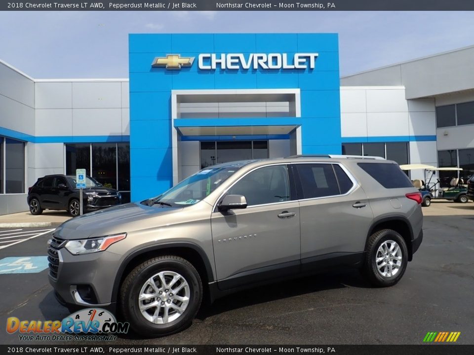 2018 Chevrolet Traverse LT AWD Pepperdust Metallic / Jet Black Photo #1