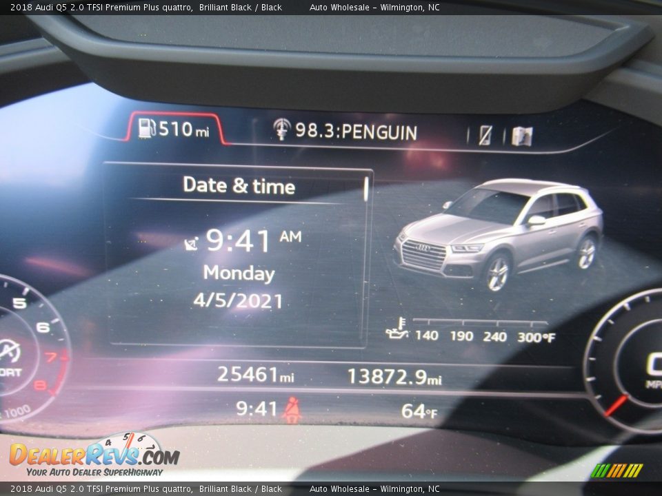 2018 Audi Q5 2.0 TFSI Premium Plus quattro Brilliant Black / Black Photo #15