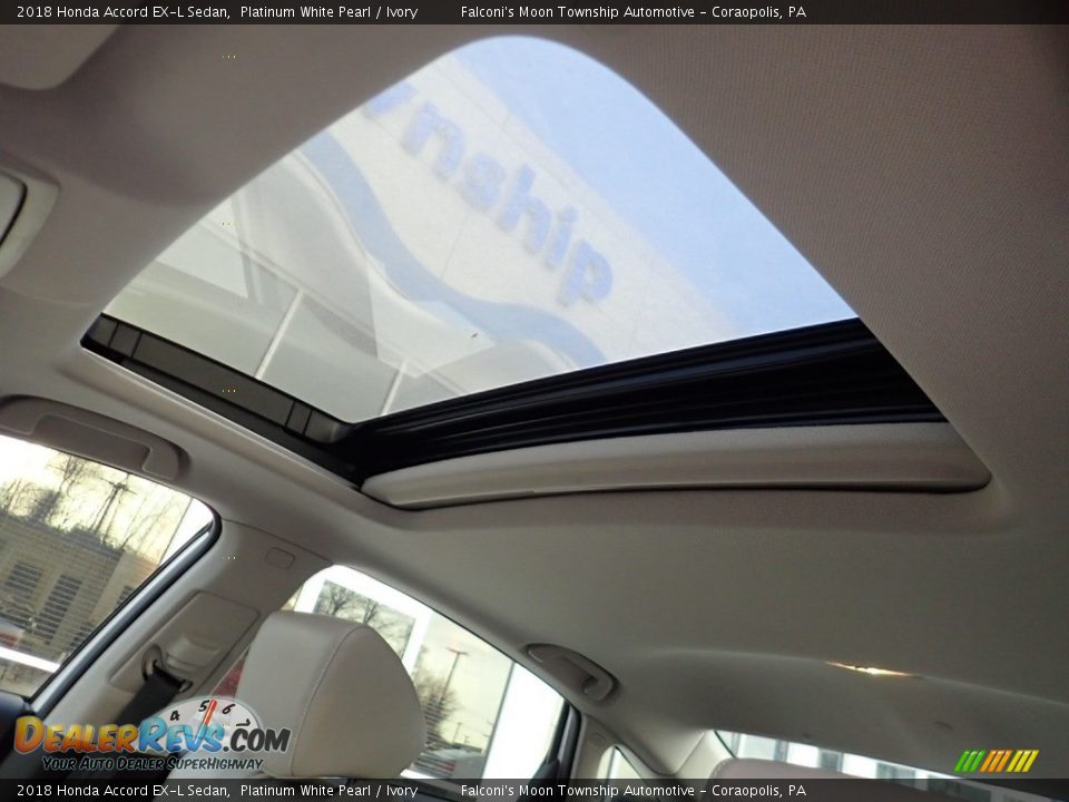 2018 Honda Accord EX-L Sedan Platinum White Pearl / Ivory Photo #20