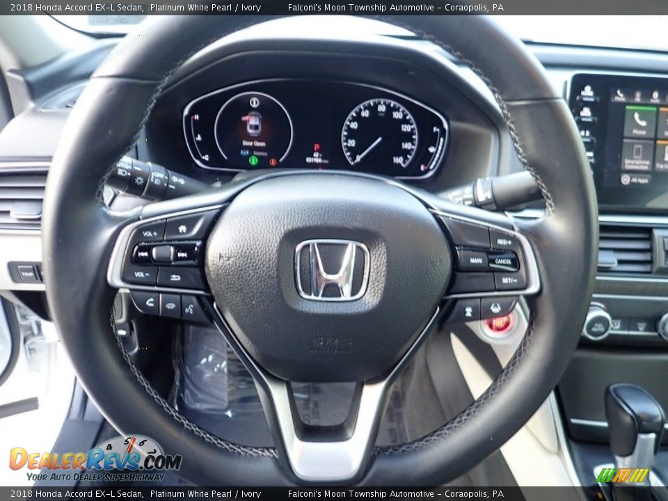 2018 Honda Accord EX-L Sedan Platinum White Pearl / Ivory Photo #21