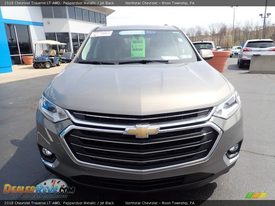 2018 Chevrolet Traverse LT AWD Pepperdust Metallic / Jet Black Photo #12