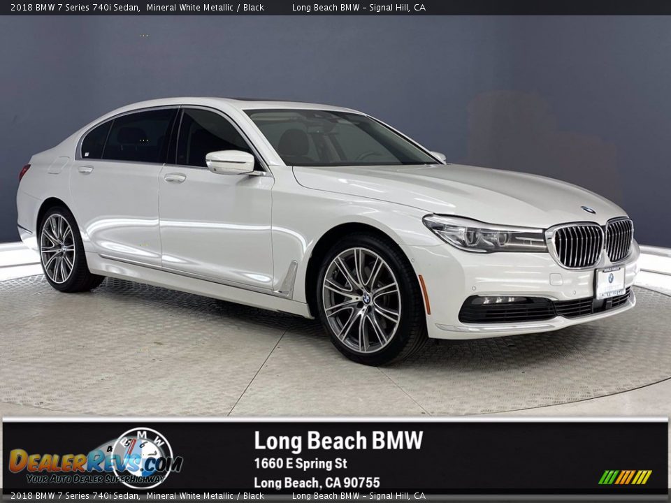 2018 BMW 7 Series 740i Sedan Mineral White Metallic / Black Photo #1