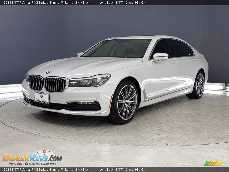 2018 BMW 7 Series 740i Sedan Mineral White Metallic / Black Photo #3