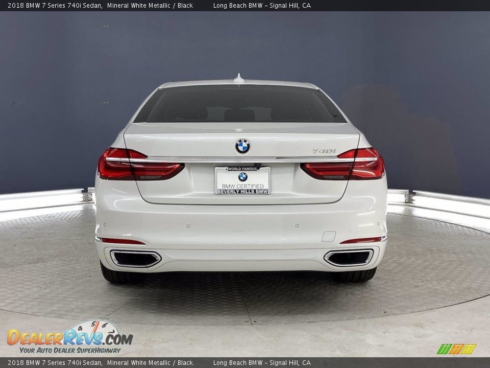 2018 BMW 7 Series 740i Sedan Mineral White Metallic / Black Photo #4