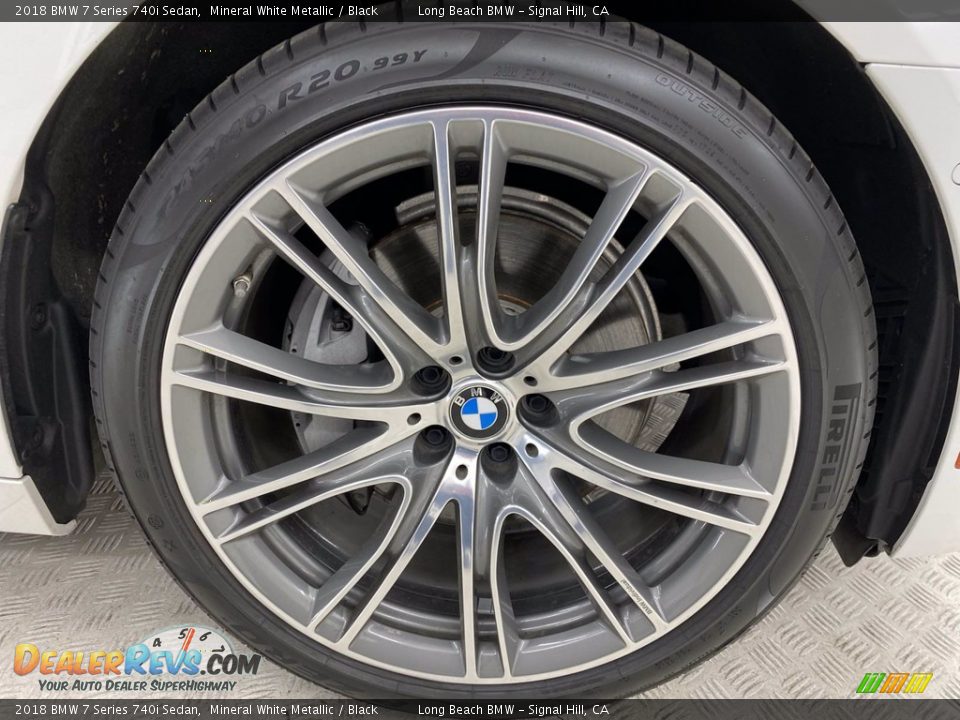 2018 BMW 7 Series 740i Sedan Mineral White Metallic / Black Photo #6