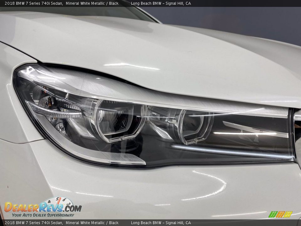 2018 BMW 7 Series 740i Sedan Mineral White Metallic / Black Photo #7