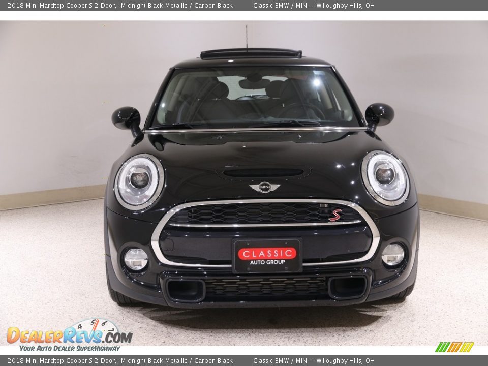 2018 Mini Hardtop Cooper S 2 Door Midnight Black Metallic / Carbon Black Photo #2