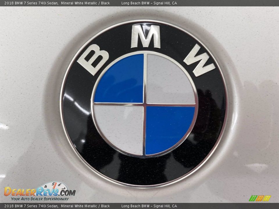 2018 BMW 7 Series 740i Sedan Mineral White Metallic / Black Photo #8