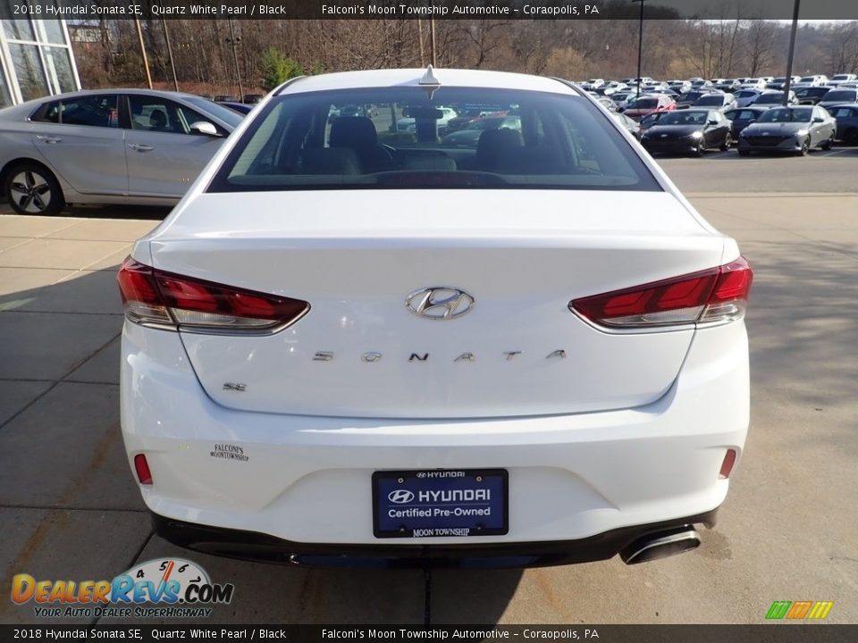 2018 Hyundai Sonata SE Quartz White Pearl / Black Photo #3