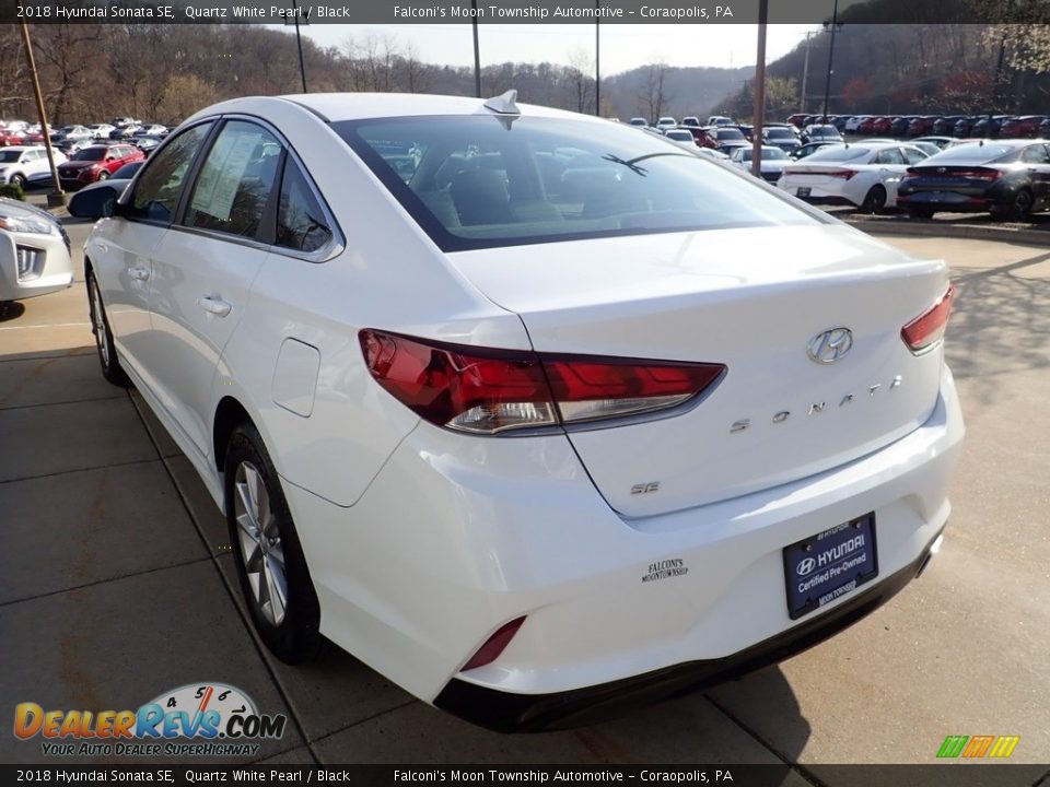 2018 Hyundai Sonata SE Quartz White Pearl / Black Photo #4