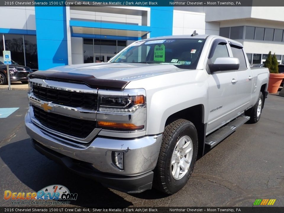 2016 Chevrolet Silverado 1500 LT Crew Cab 4x4 Silver Ice Metallic / Dark Ash/Jet Black Photo #2