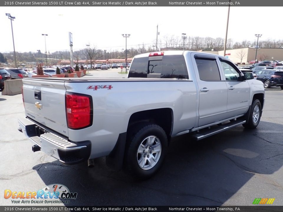 2016 Chevrolet Silverado 1500 LT Crew Cab 4x4 Silver Ice Metallic / Dark Ash/Jet Black Photo #8