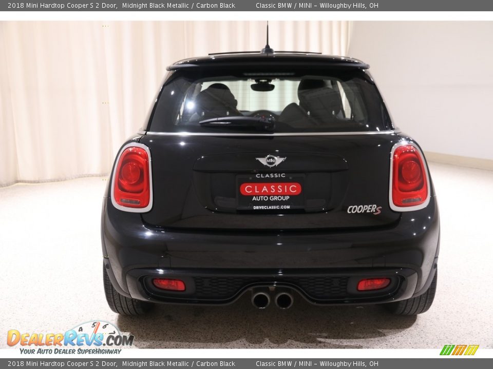 2018 Mini Hardtop Cooper S 2 Door Midnight Black Metallic / Carbon Black Photo #16