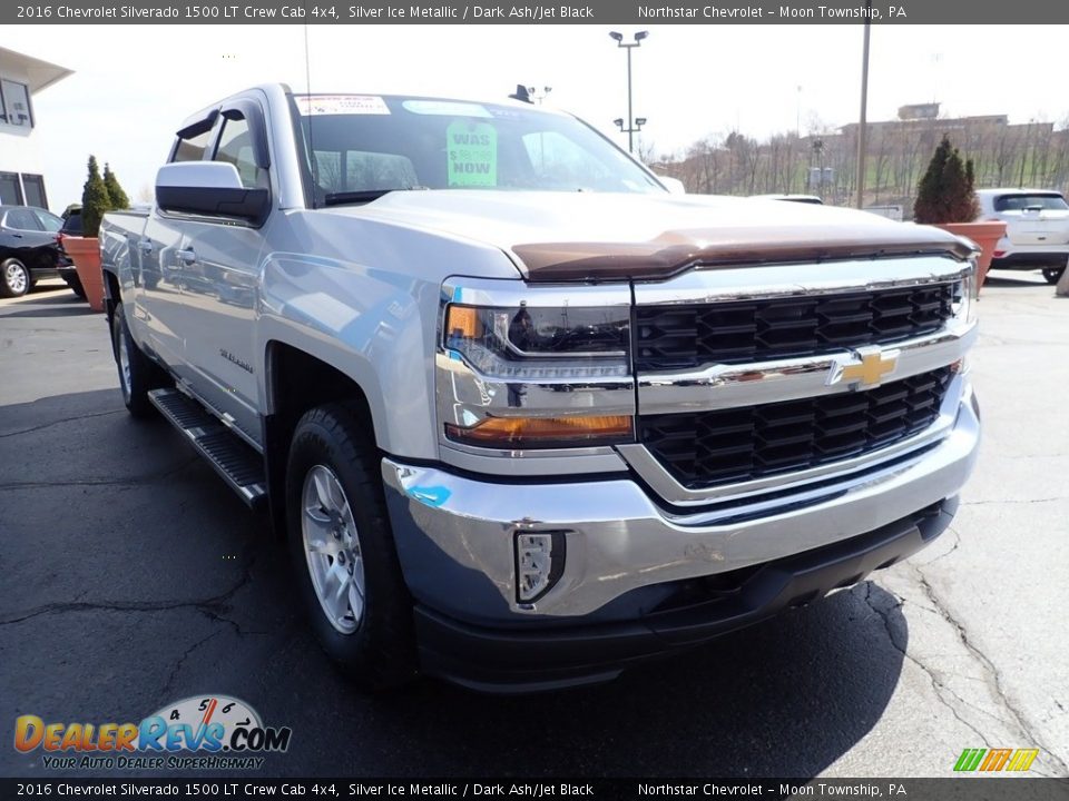 2016 Chevrolet Silverado 1500 LT Crew Cab 4x4 Silver Ice Metallic / Dark Ash/Jet Black Photo #11