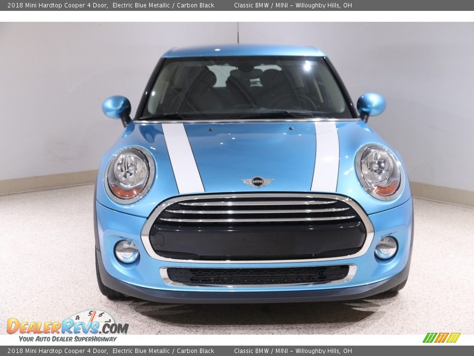 2018 Mini Hardtop Cooper 4 Door Electric Blue Metallic / Carbon Black Photo #2