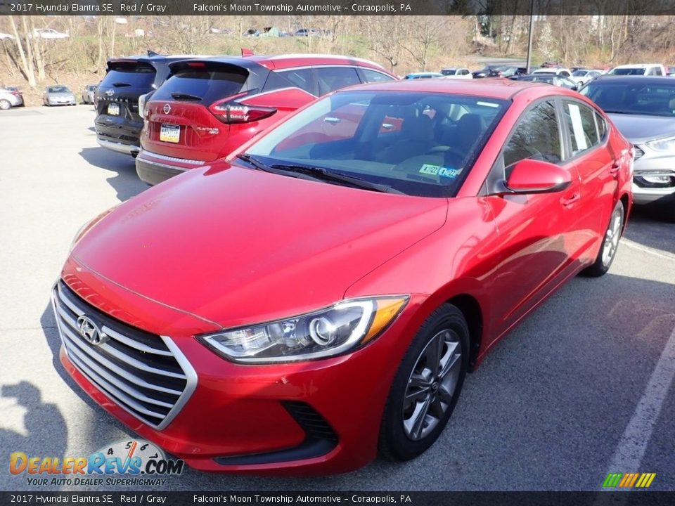 2017 Hyundai Elantra SE Red / Gray Photo #1